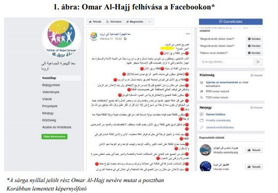 Omar Al-Hajj felhívása a Facebookon