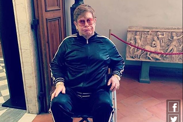 Fotó: Instagram Kerekesszékbe kényszerült Elton John