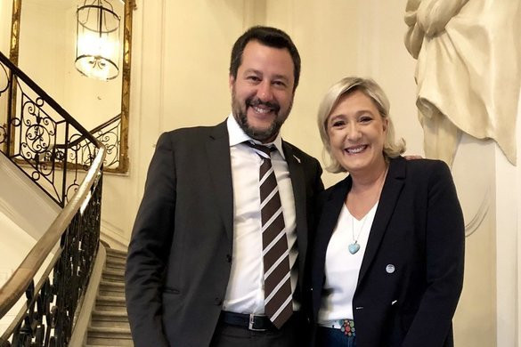 Fotó: Twitter/Marine Le Pen Májusban közös kampánygyűlést tart Salvini és Le Pen