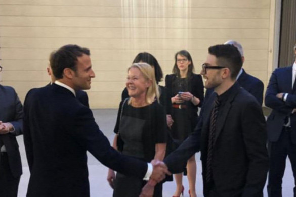 Fotó: Instagram/Alexander Soros A francia elnöki palotában találkozott Macron és Alex Soros