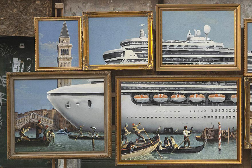 Velencében készített graffitit Banksy