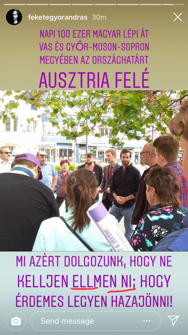 Fotó: Origo Fekete-Győr hibája Instagramon