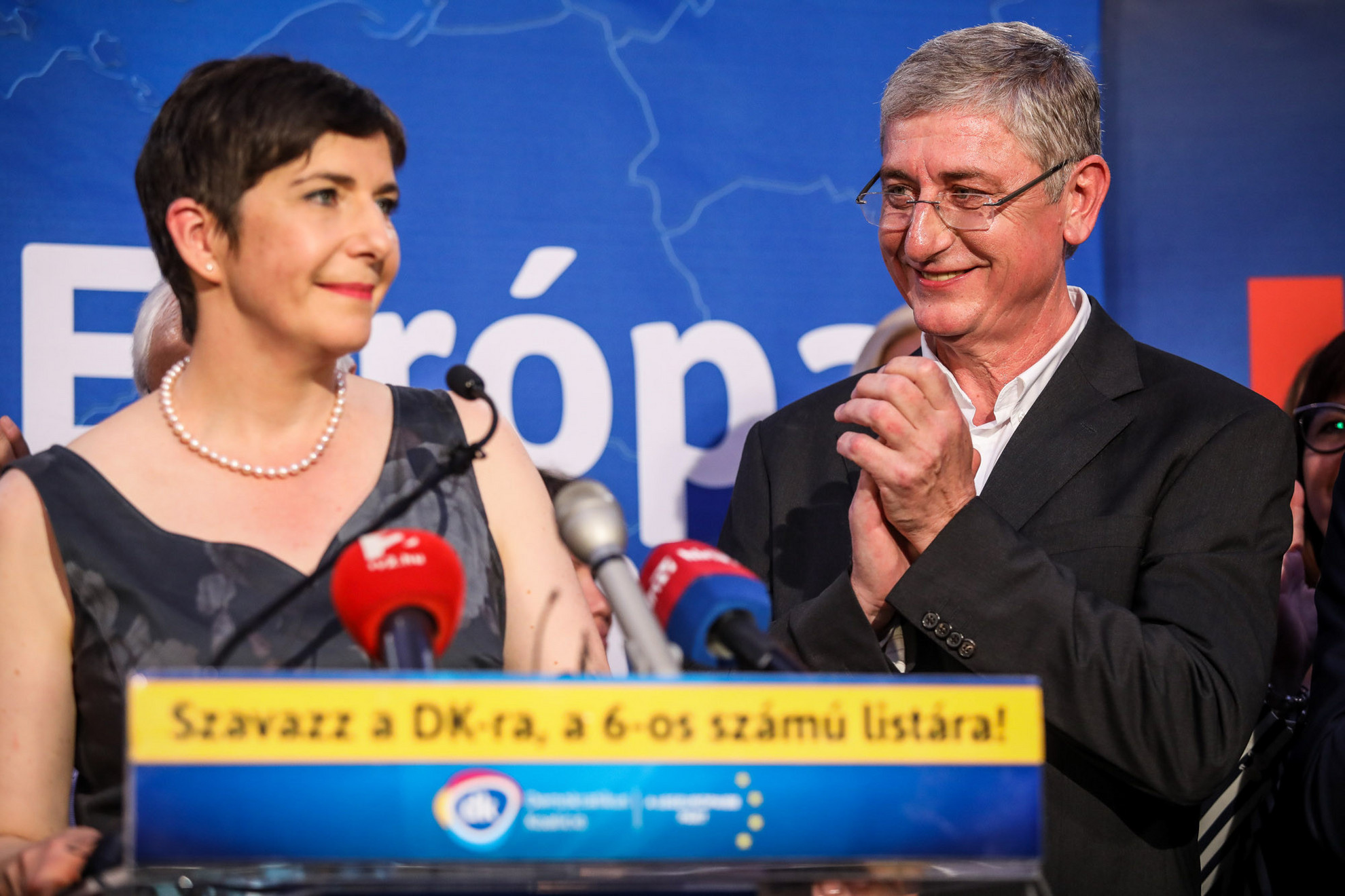 Fotó: MH/Bodnár Patrícia Végrehajtott terv. Dobrev Klára, Gyurcsány Ferenc felesége kijutott az Európai Parlamentbe, pártja, a Demokratikus Koalíció pedig meglepő módon négy mandátumot szerzett