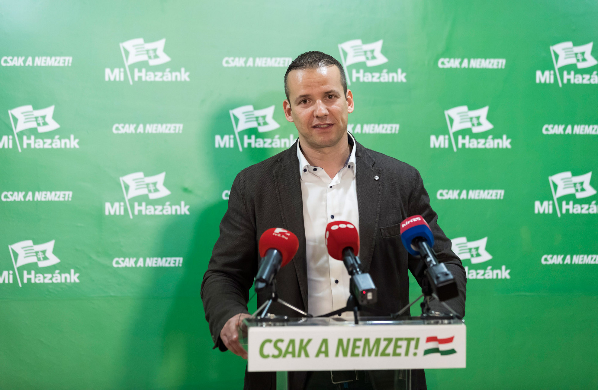 Fotó: MTI/Mohai Balázs Toroczkai László, a Jobbikból kivált Mi Hazánk elnöke „történelmi sikerként” értékelte 3,33 százalékos eredményét