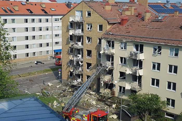 Fotó: Twitter/Matte Nordahl Erős robbanás rázta meg a svédországi Linköpinget, többen megsérültek