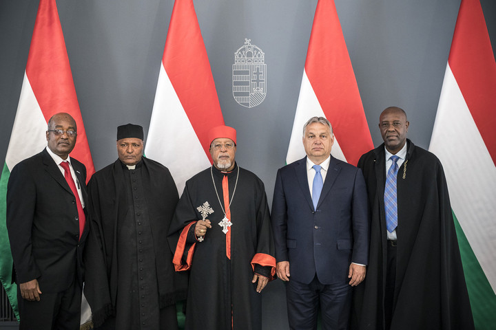 Fotó: MTI/Miniszterelnöki Sajtóiroda Orbán Viktor etióp keresztény vezetőkkel tárgyalt