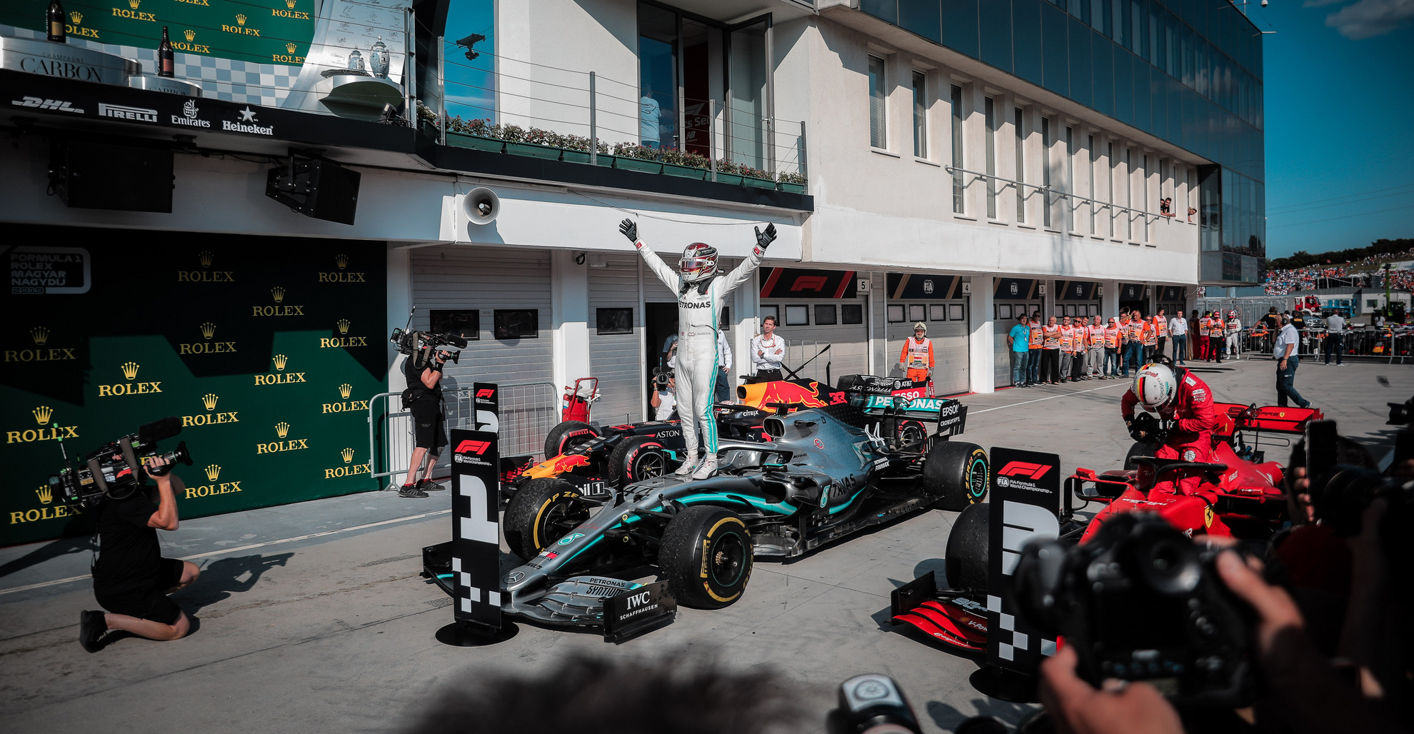 Fotó: MH / Papajcsik Péter Lewis Hamilton ért célba végül az első helyen