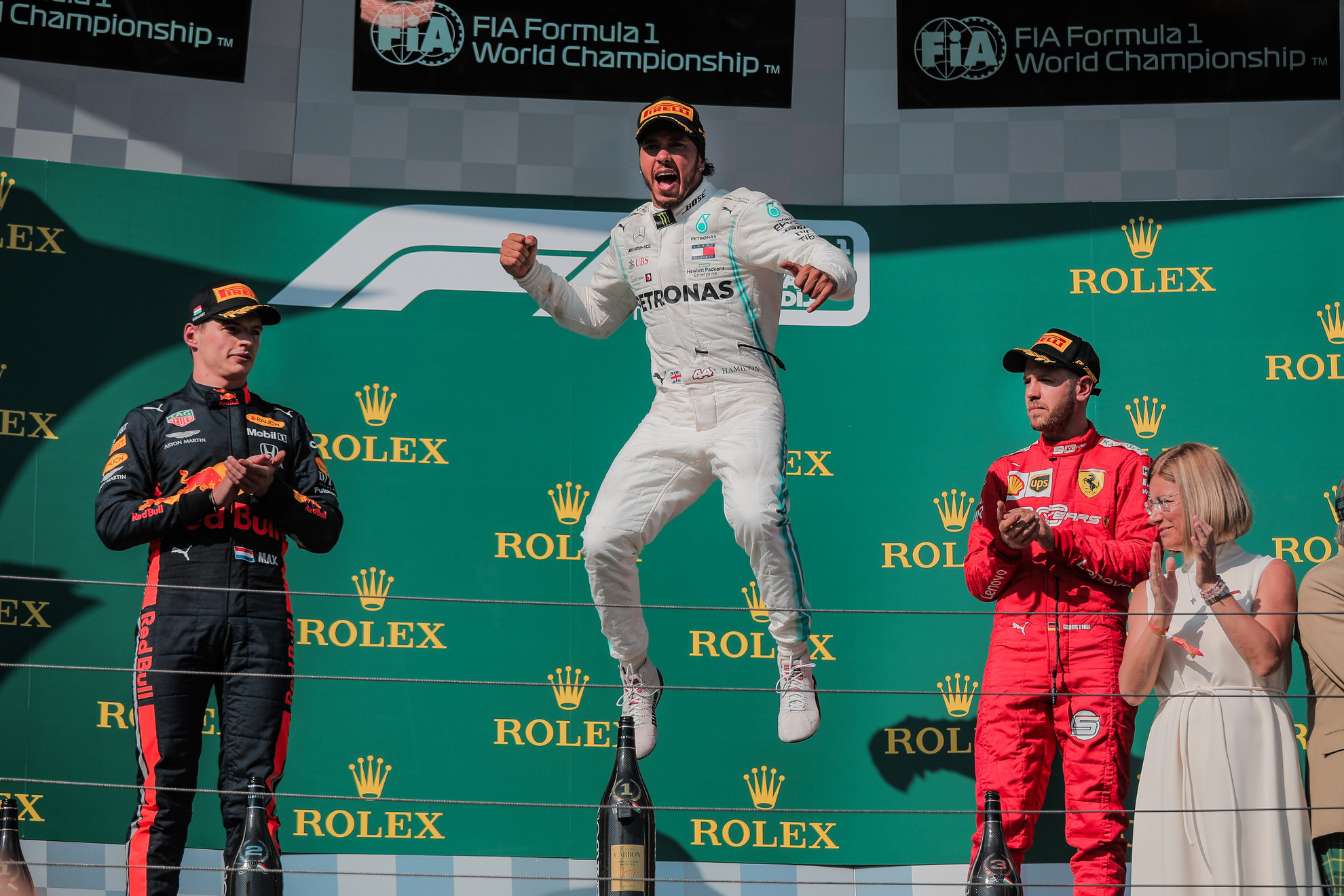Fotó: MH / Papajcsik Péter Lewis Hamilton hetedszer nyeri meg a Magyar Nagydíjat