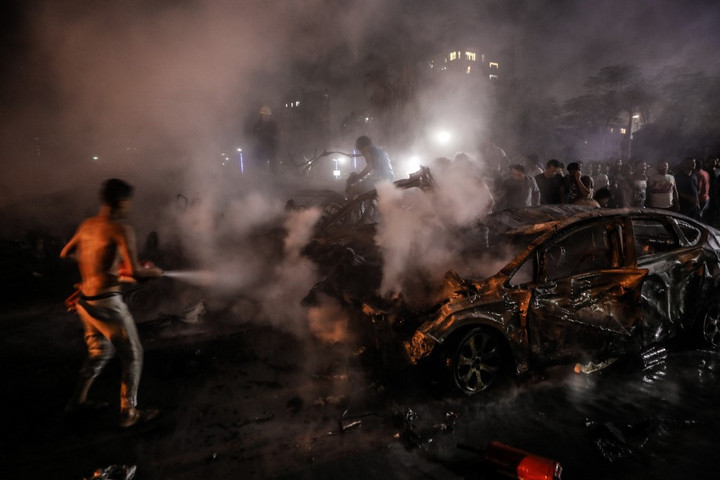Fotó: AFP/DPA/Omar Zoheiry Robbanás történt Kairóban, miután több autó összeütközött, sokan meghaltak