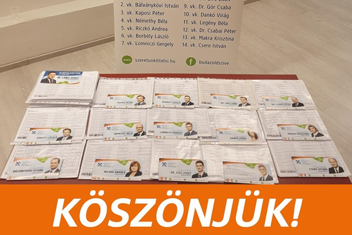 Fotó: Facebook Láng Zsolt is átadta a jelölését támogató aláírásokat
