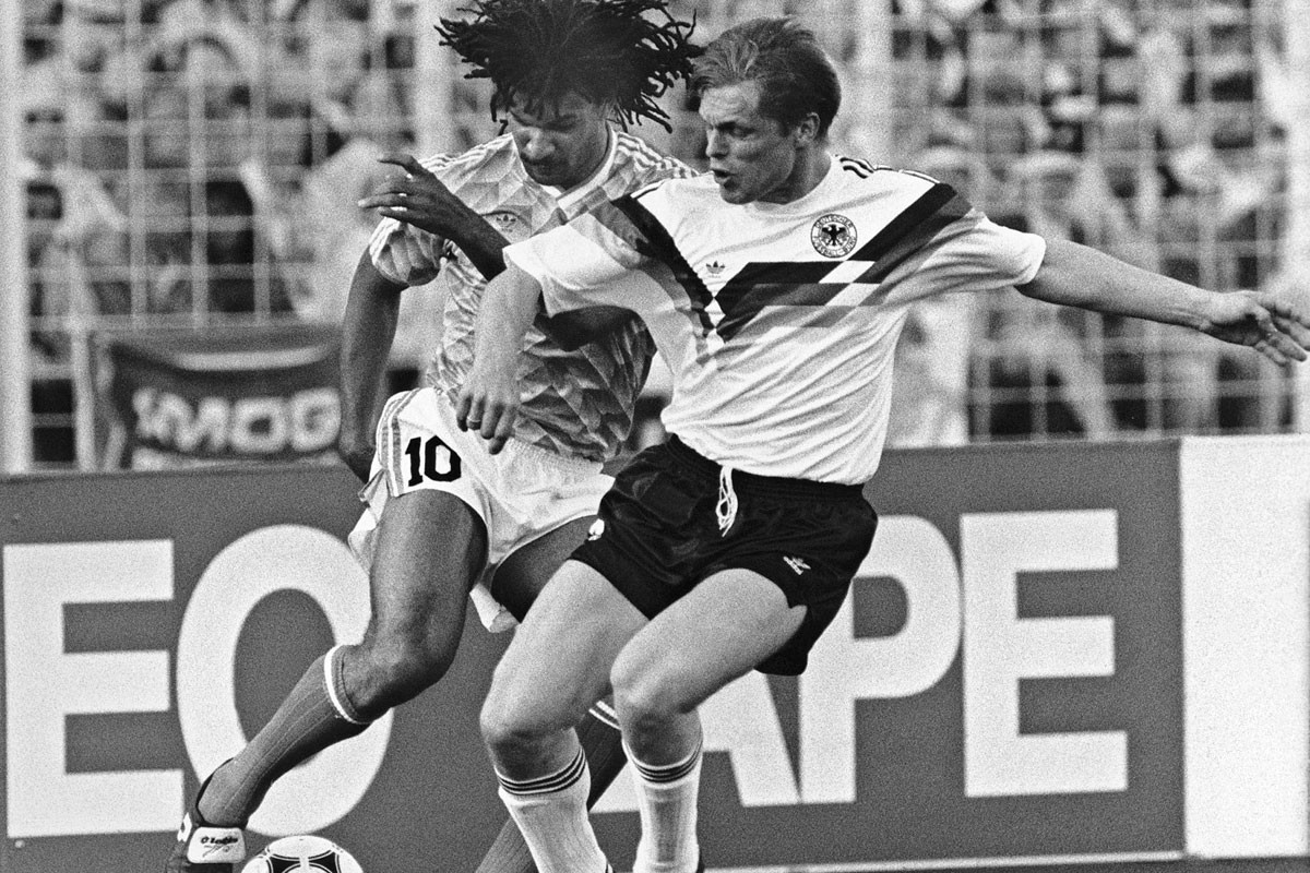 A lobogó hajú Ruud Gullit az 1988-as Eb-ezüstérmes Oranje sztárja volt