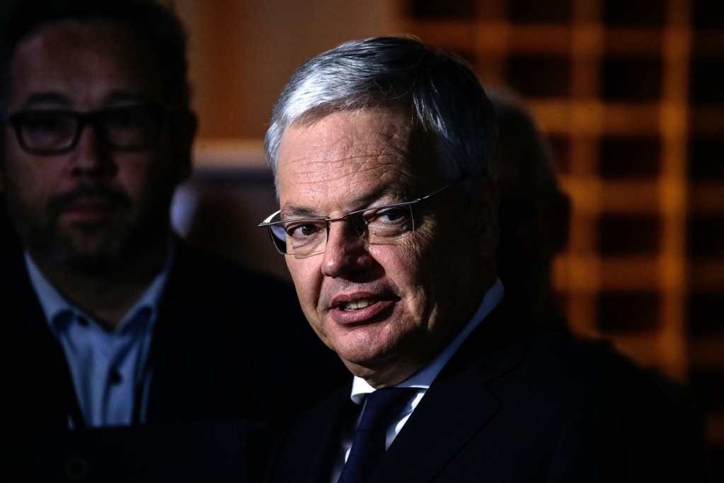 Fotó: AFP/Aris Oikonomou Didier Reynders belga miniszterelnök-helyettes és külügyminiszter, korábbi pénzügyminiszter