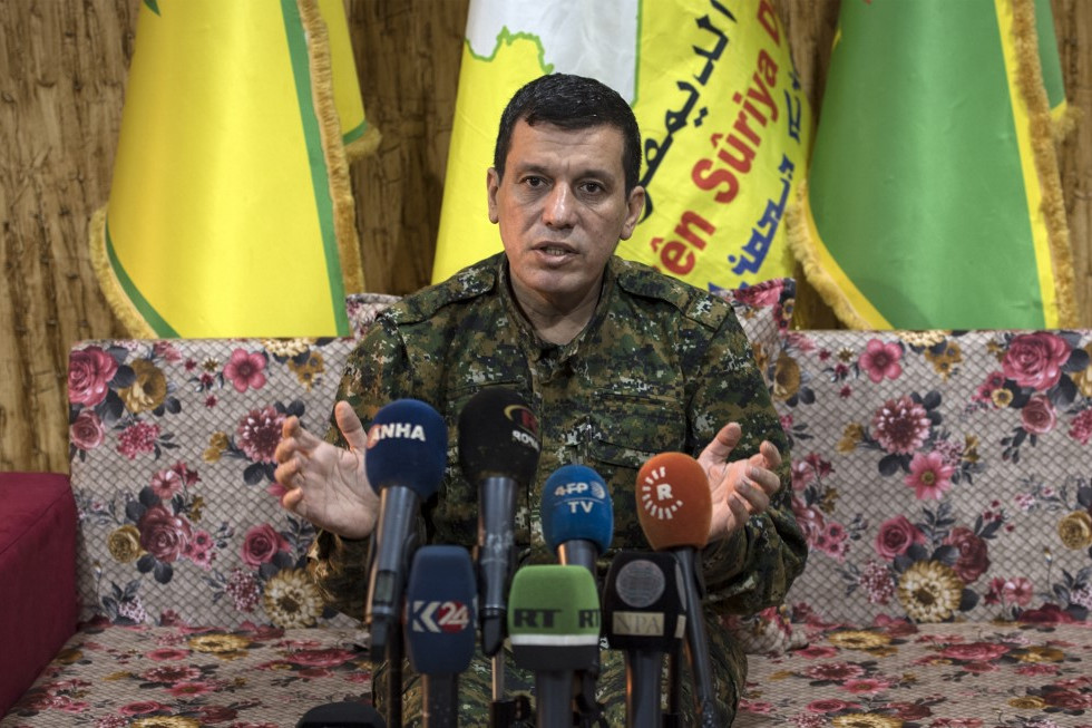 Fotó: AFP Mazlúm Kobáni, a kurd vezetésű Szíriai Demokratikus Erők (SDF) fegyveres koalíciójának parancsnoka