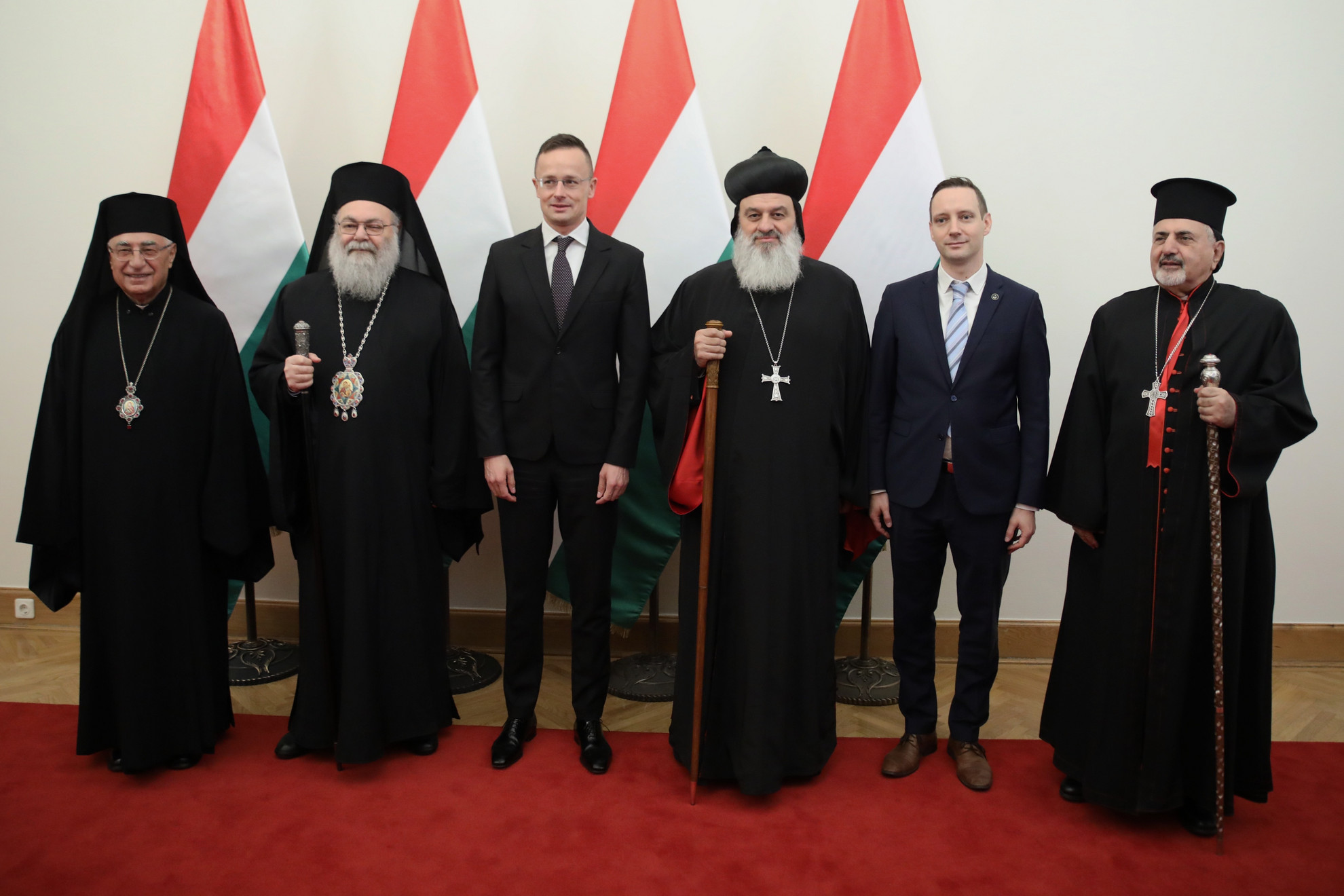 Fotó: MH/Bodnár Patrícia A Magyarországra látogató közel-keleti keresztény egyházi vezetőkkel szervezett konferencia megnyitója