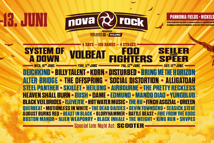 Fotó: Facebook / NOVA ROCK Festival Újabb neveket jelentettek be a Nova Rockon