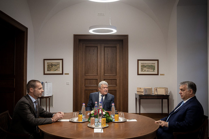 Fotó: NSO/Miniszterelnöki Sajtóiroda Orbán Viktor fogadta az UEFA elnökét