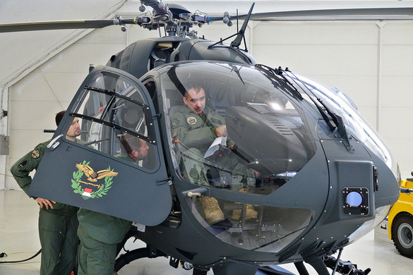 Elvégezte első repülését tegnap az MH 86. Szolnok Helikopter Bázison a Magyar Honvédség újonnan vásárolt Airbus H145M helikoptere