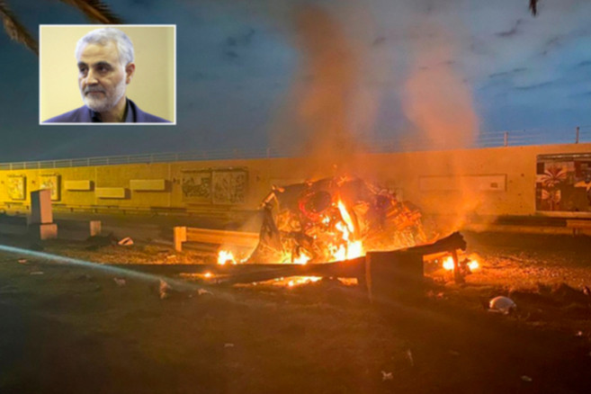Fotó: CNN A támadásban meghalt Kászim Szulejmáni, az iráni Forradalmi Gárda al-Kudsz nevű különleges egységének parancsnoka és Abu Mahdi al-Muhandisz, a Népi Mozgósítási Erők nevű, iráni támogatást élvező milicistákat tömörítő ernyőszervezet vezetője