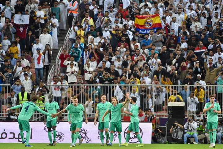 Fotó: AFP / FAYEZ NURELDINE Döntős a Real Madrid a Spanyol Szuperkupában