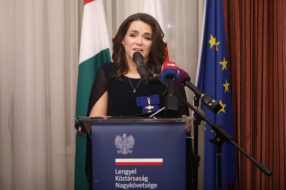 Lengyel kitüntetés Novák Katalinnak