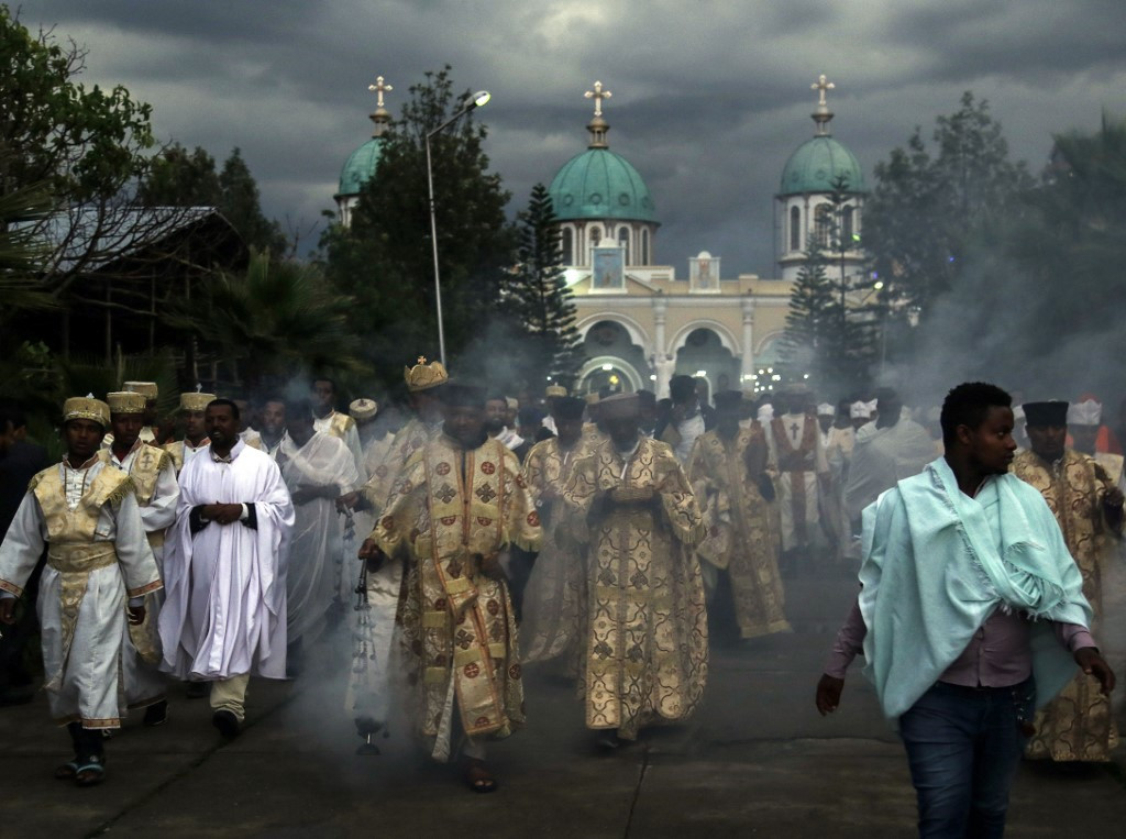 Fotó: MINASSE WONDIMU HAILU / ANADOL A koronavírus eltűnéséért tartanak körmenetet Etiópiában
