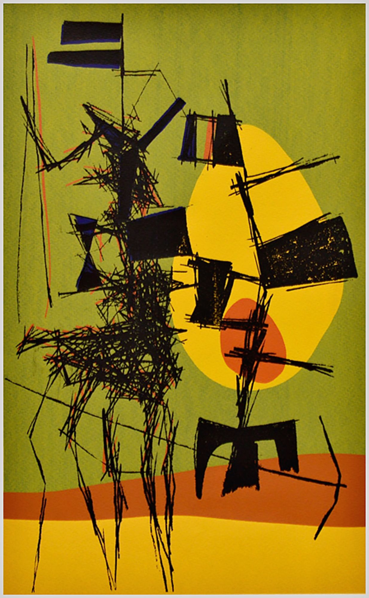 A Don Quijote és Sancho Panza című absztrakt olajfestmény 1950-ben készült