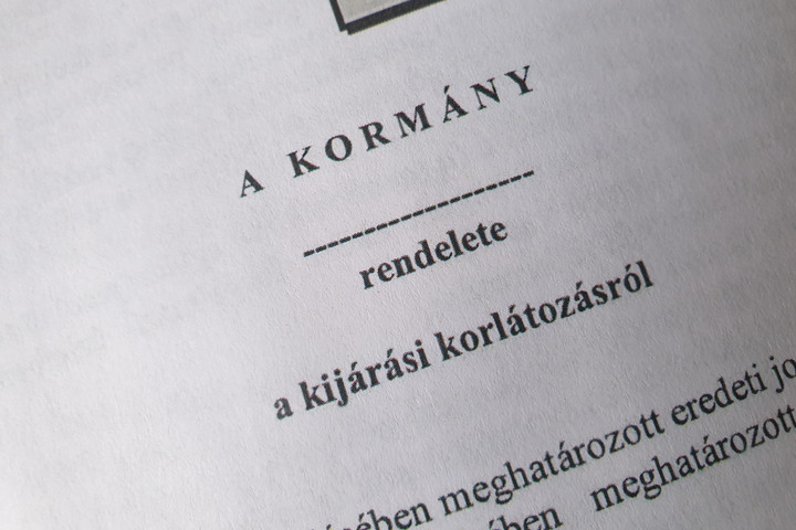 Fotó: koronavirus.gov.hu Megjelent a kijárási korlátozást szabályzó rendelet
