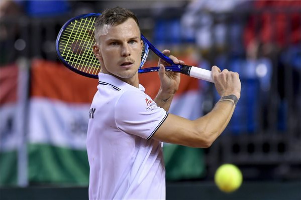 Fotó: MTI/Czeglédi Zsolt Fucsovics győzelemmel egyenlített a Davis Kupa-selejtezőn