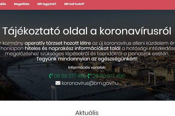 Terheléses támadás miatt állt le a koronavirus.gov.hu