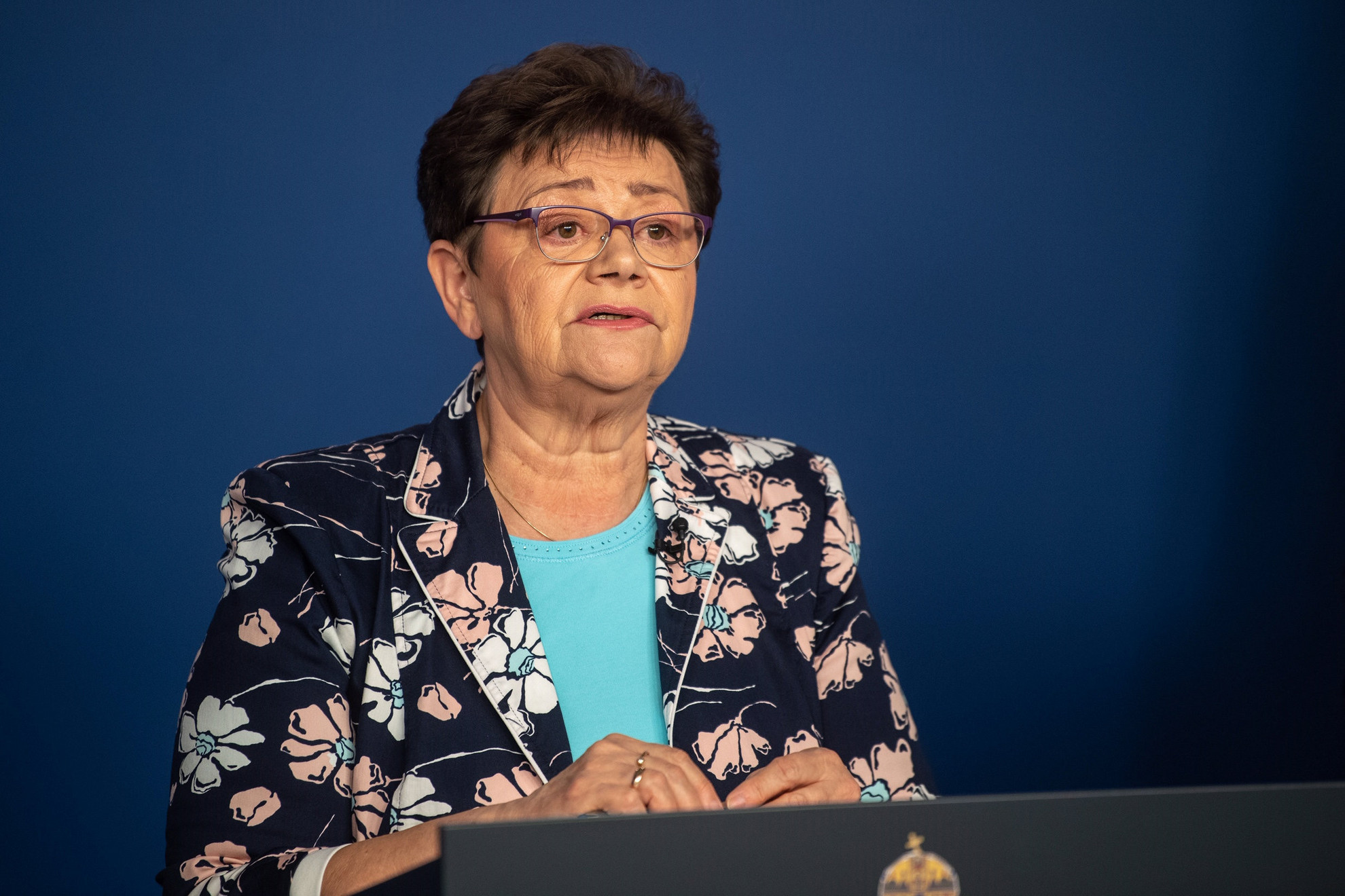 Fotó: MTI/kormany.hu/Botár Gergely Müller Cecília országos tisztifőorvos a koronavírus-fertőzés elleni védekezésért felelős operatív törzs online sajtótájékoztatóján