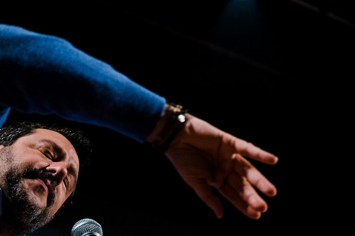 Fotó: ELIANO IMPERATO / Controluce / Salvini ellenzi az olasz kikötőkben a migránsoknak felállított karanténhajókat