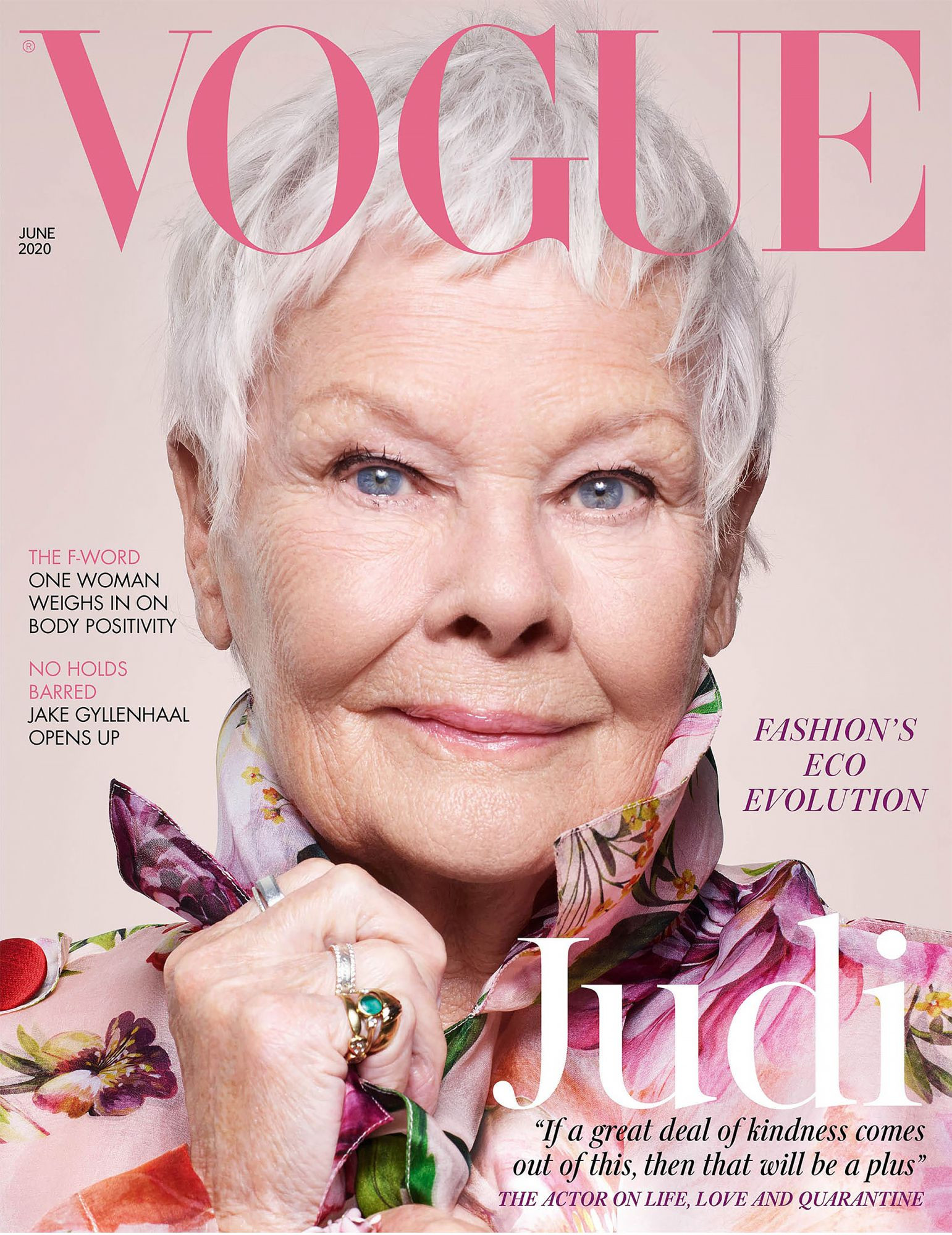 Judi Dench nyolcvanöt évesena Vogue legidősebb címlaplánya