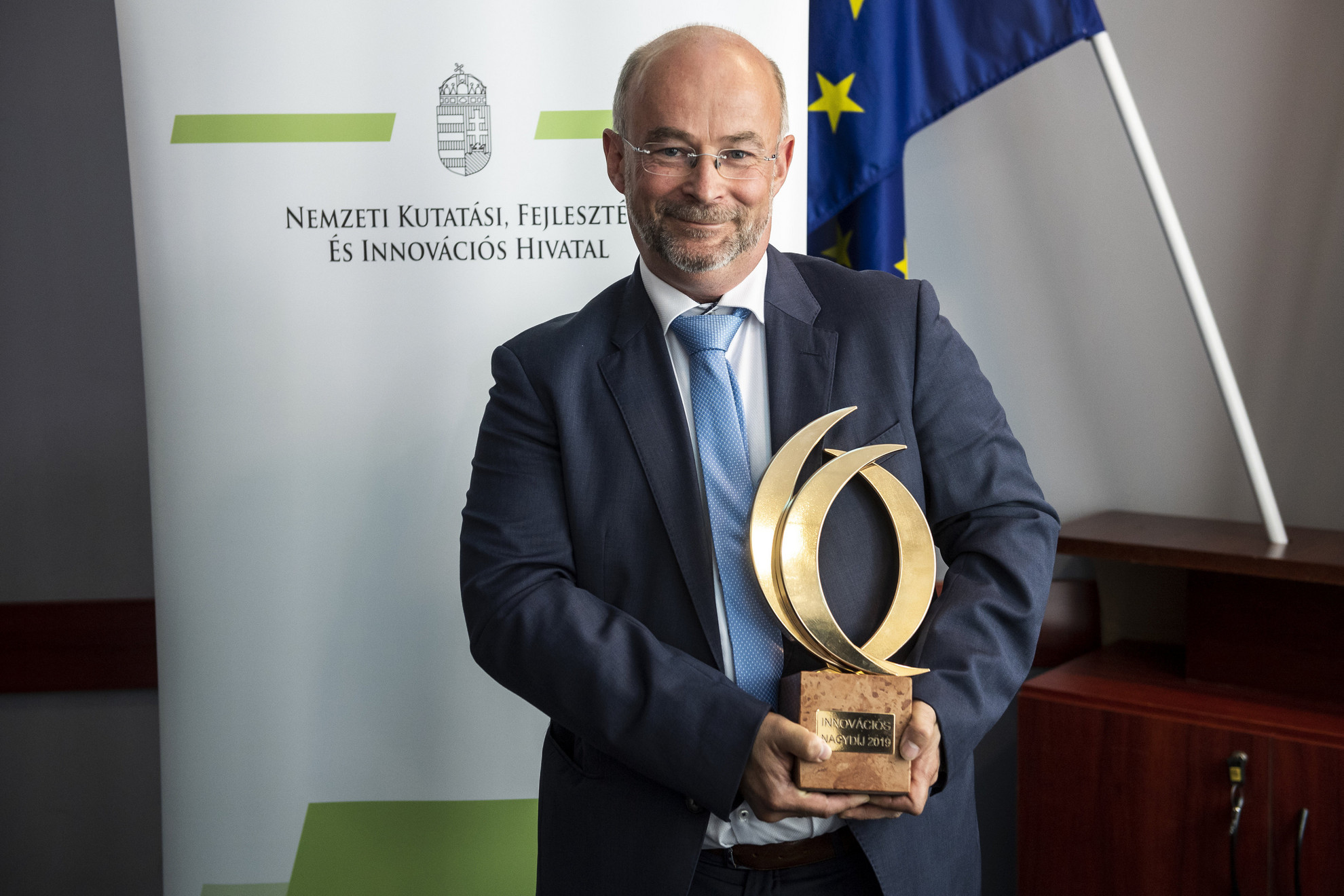 Fotó: MTI/Mónus Márton Molnár Béla, a 2019-es Magyar Innovációs Nagydíjjal kitüntetett 3DHISTECH Kft. igazgatója