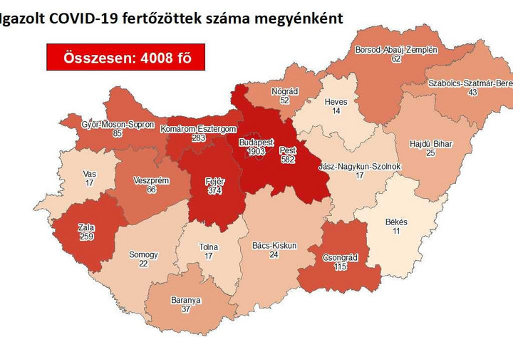 Fotó: koronavirus.gov.hu Az aktív fertőzöttek 41 százaléka budapesti