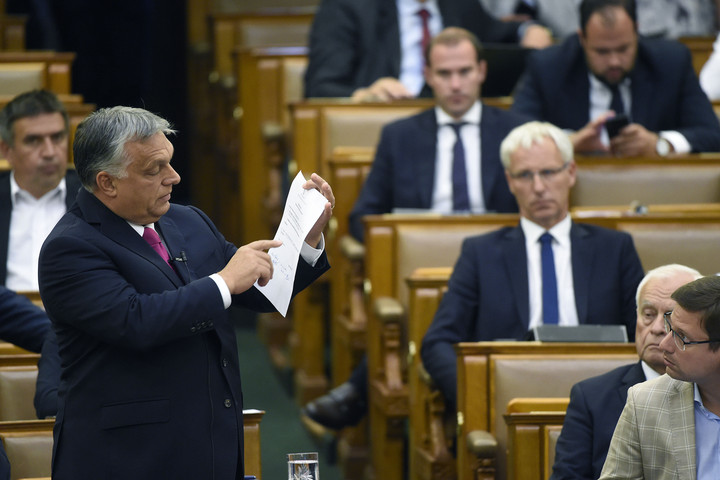 Orbán Viktor leiskolázta az ellenzéket az Országgyűlésben