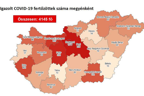 Hárommal nőtt az igazolt fertőzöttek száma Magyarországon