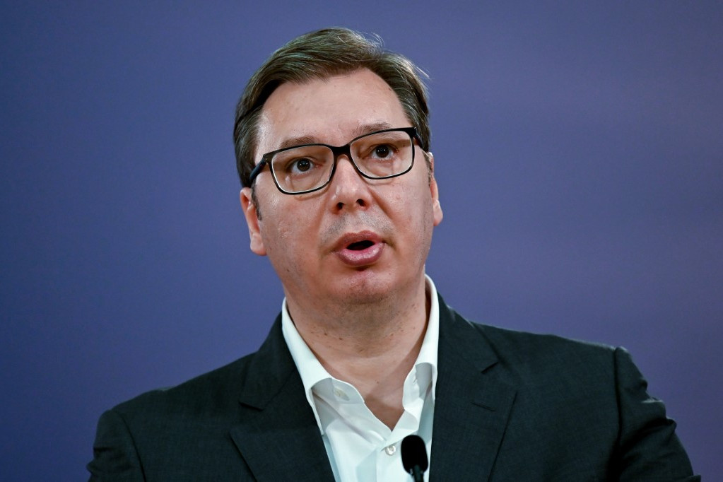 Fotó: AFP/Andrej ISAKOVIC Aleksandar Vucic szerb elnök