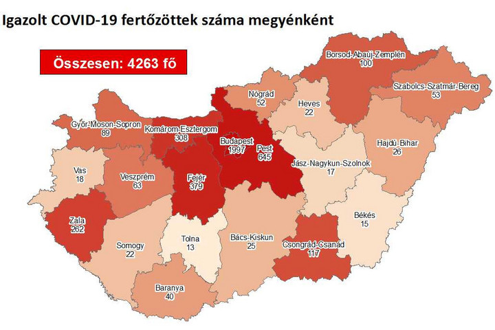 Fotó: koronavirus.gov.hu Öttel emelkedett a fertőzöttek száma Magyarországon