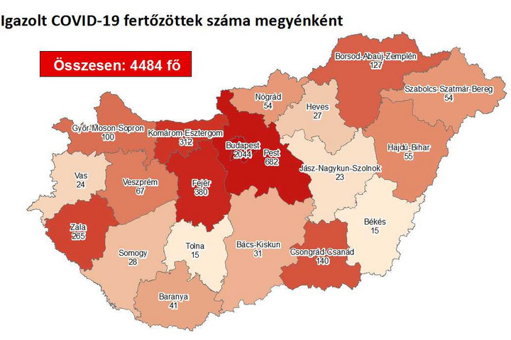 Tizenkilenccel nőtt a fertőzöttek száma Magyarországon