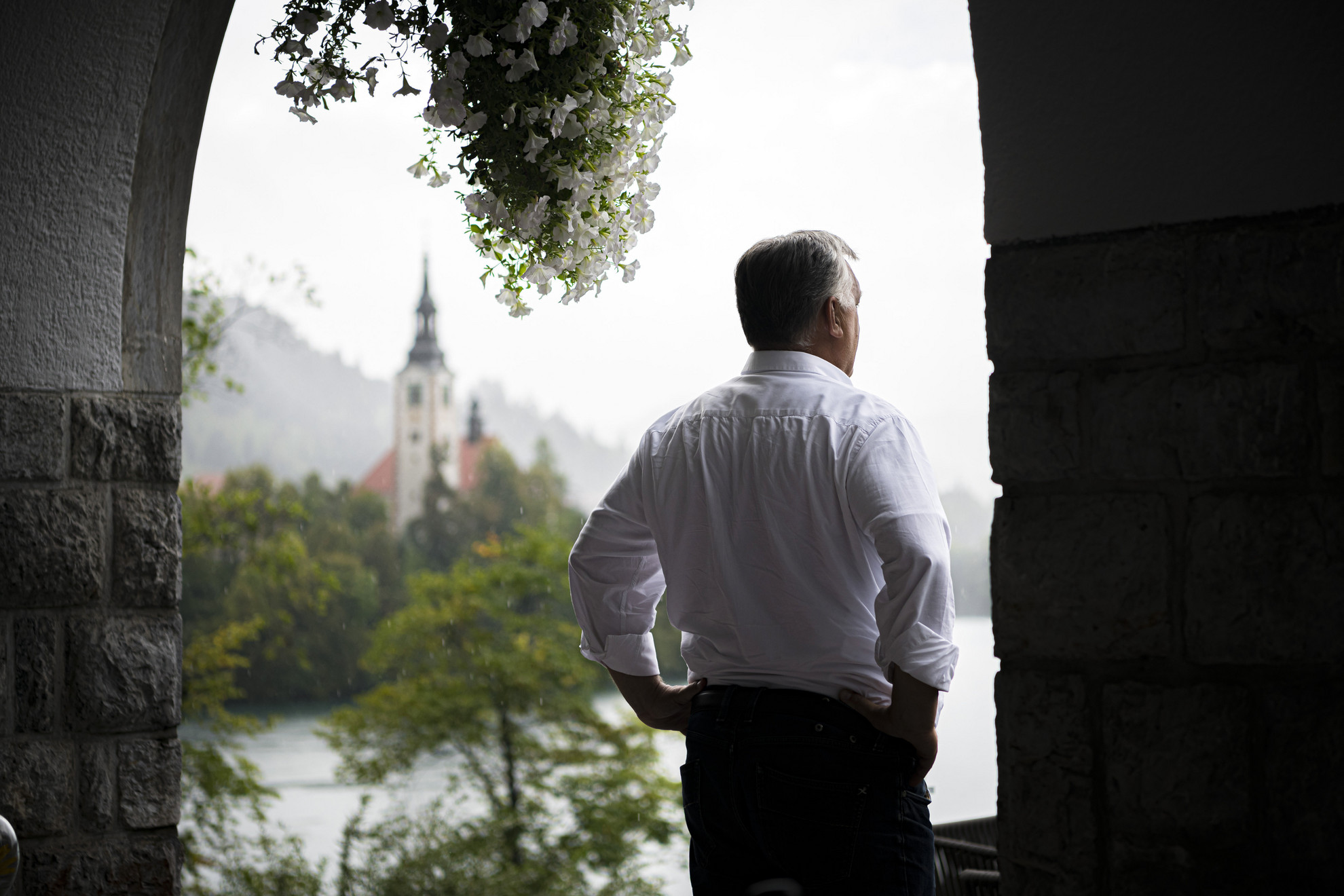 Fotó: MTI/Miniszterelnöki Sajtóiroda Orbán Viktor miniszterelnök a szlovéniai Bledben