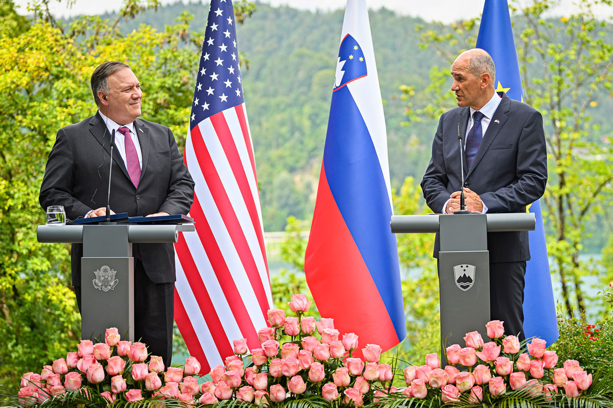 Fotó: AFP/POOL/Jure Makovec Mike Pompeo