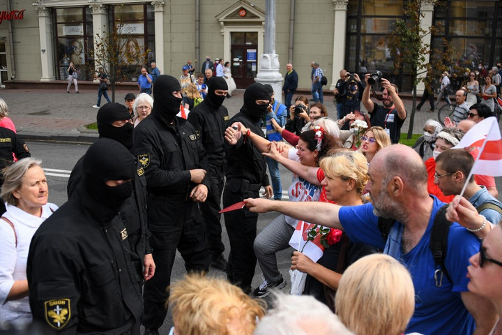 Fotó: AFP/Evgeny Odinokov Ismét tízezrek tüntettek Minszkben