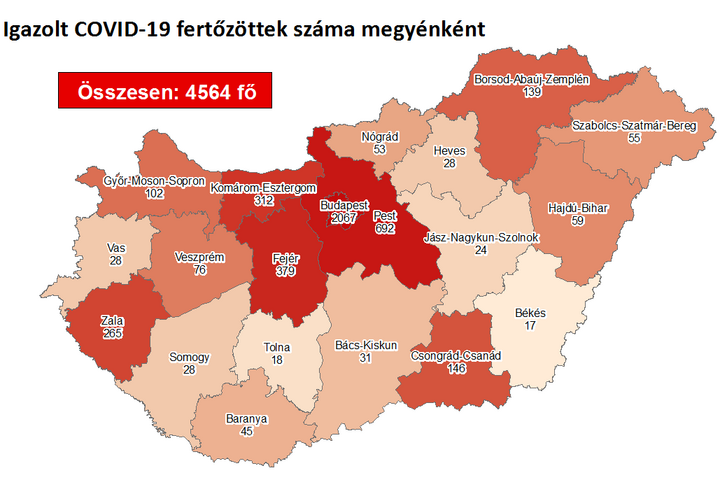 Fotó: koronavirus.gov.hu Tizeneggyel nőtt a fertőzöttek száma Magyarországon
