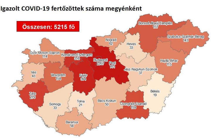 Huszonnéggyel nőtt a fertőzöttek száma Magyarországon