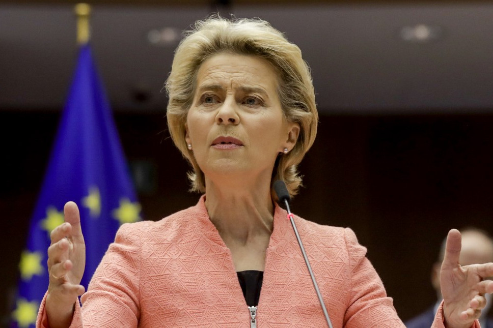 Ursula von der Leyen, az Európai Bizottság elnöke beszél az Európai Parlament plenáris ülésén