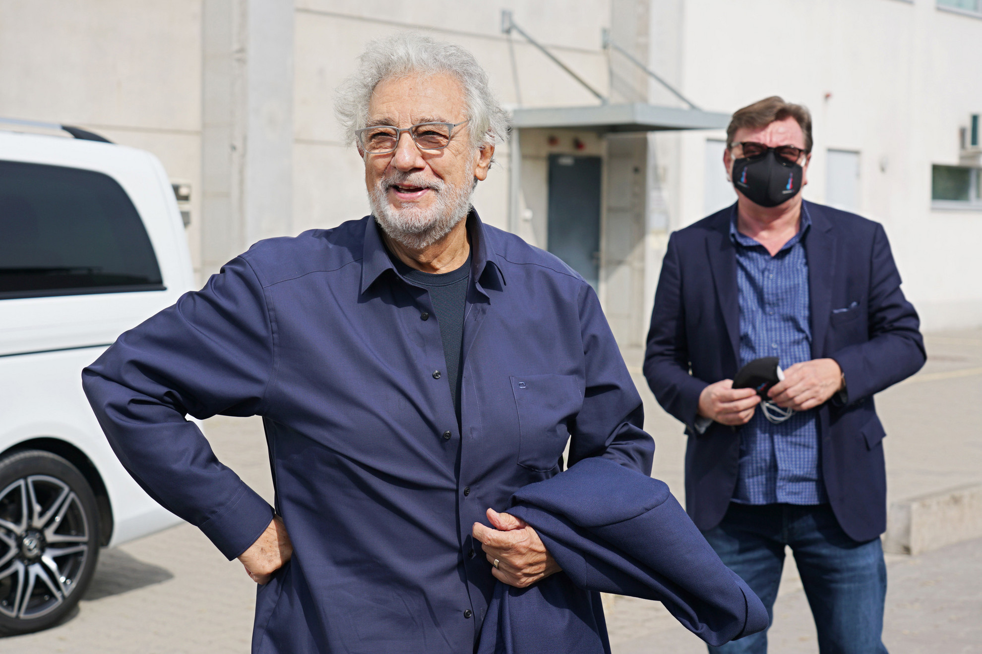 Fotó: MH/Katona László Plácido Domingo nem vett részt a sajtótájékoztatón, de a forgatás előtt köszöntötte a sajtó képviselőit