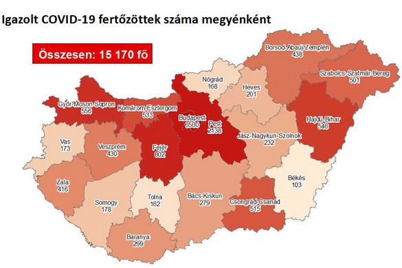 Az új fertőzöttek száma 710 fővel emelkedett Magyarországon