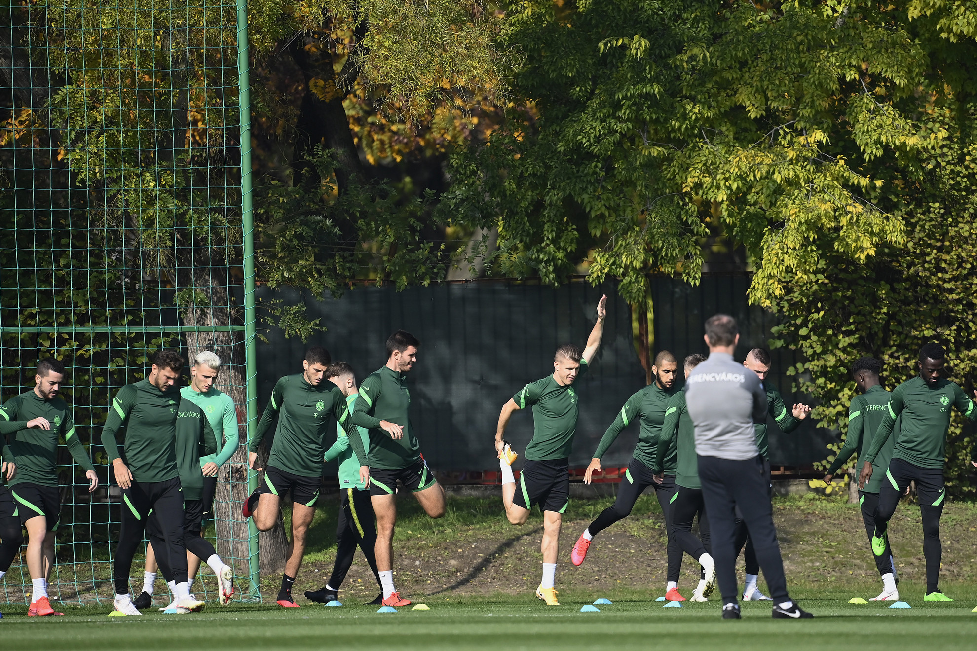 Fotó: MTI/Kovács Tamás A Ferencváros labdarúgói edzenek a Dinamo Kijev elleni Bajnokok Ligája-csoportmérkőzés előtti napon Budapesten, az FTC-MVM Sportközpontban 2020. október 27-én