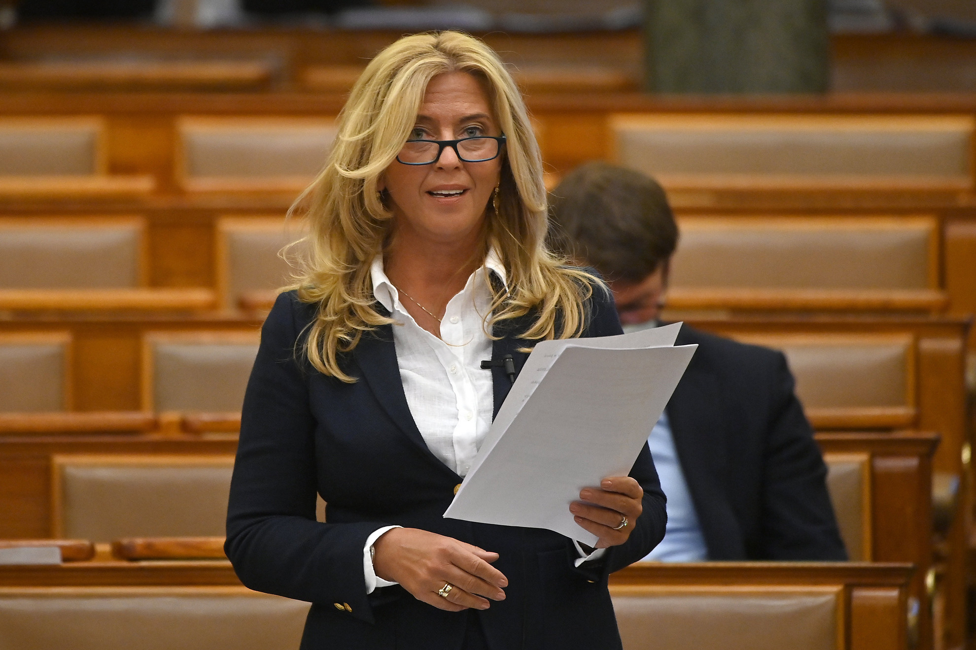 Selmeczi Gabriella, a Fidesz vezérszónoka, frakcióvezető-helyettese