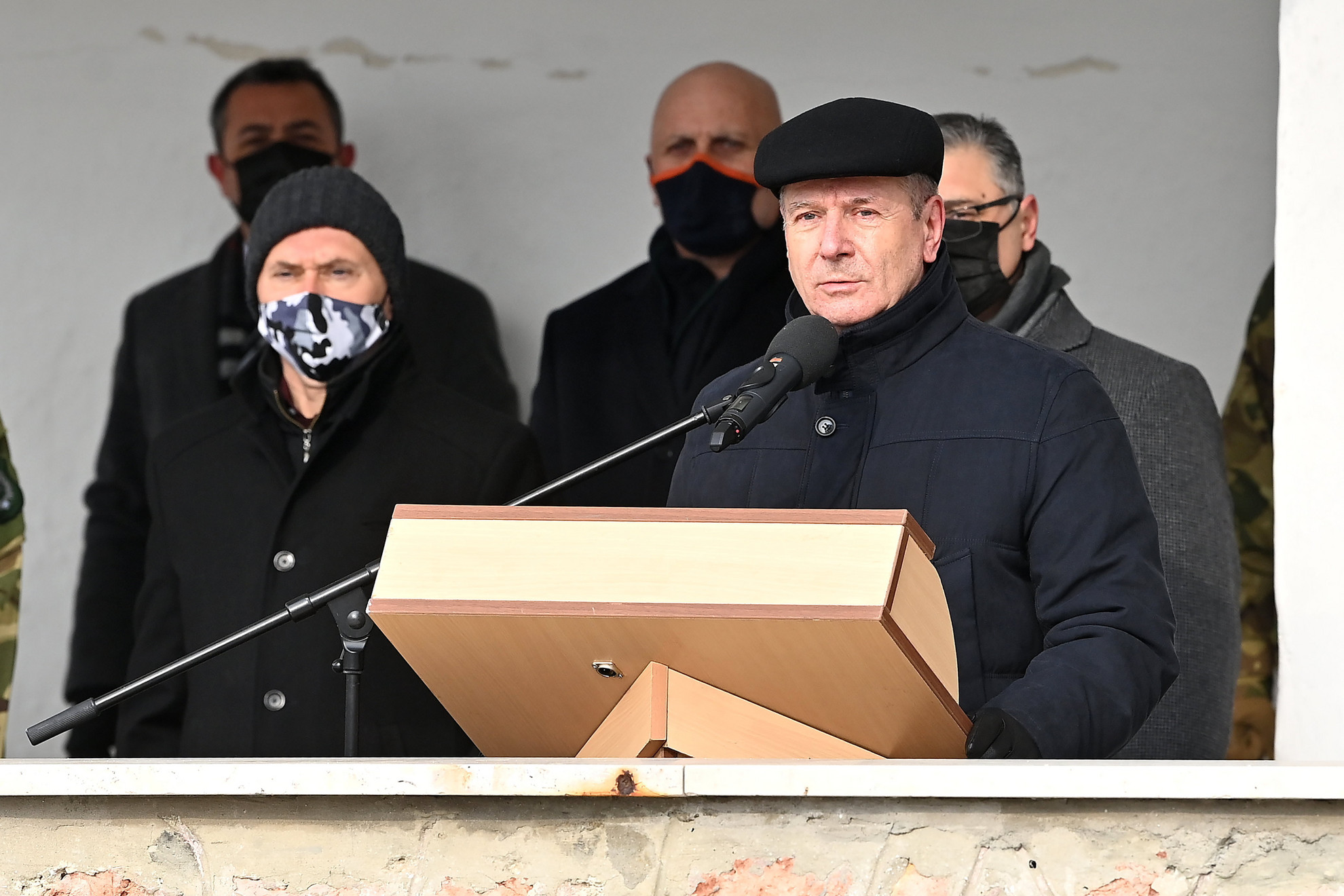 Fotó: MTI/Illyés Tibor Benkő Tibor honvédelmi miniszter beszédet mond az eseményen